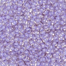Тохо мъниста 2мм прозрачен кристал с пурпурен кант (10г)