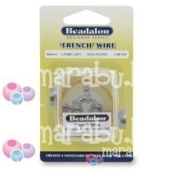 Позлатена френска тел Beadalon 0,6мм, 1м (1бр) 