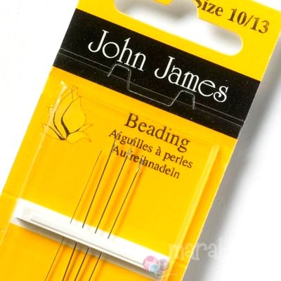 Игли за низане и тъкане с мъниста John James, 10/13 (4бр)