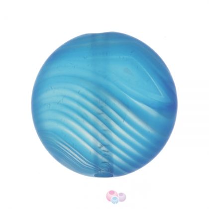 Полускъпоценни камъни - кръгло мънисто от ахат синя дантела 12мм (6бр)