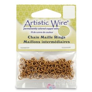 Медни халкички от Artistic Wire за Chain Maille 18G, 4.37мм (140бр) 