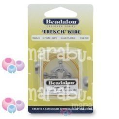 Позлатена френска тел Beadalon 0,6мм, 1м (1бр) 