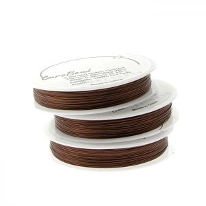 Кафява тел за низане Tigertail - 3 нишки 0,38мм (1бр)