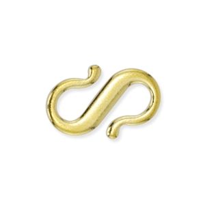 Позлатена закопчалка S-образна кука Beadalon 13х8мм (1бр)