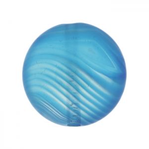 Полускъпоценни камъни - кръгло мънисто от ахат синя дантела 12мм (6бр)