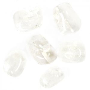 Полускъпоценни камъни - мънисто от планински кристал 10-12х14-20мм (6бр)