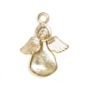 Декоративна метална висулка ангелче Бали 18х13мм (2бр)